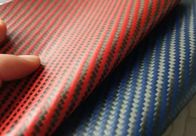 Ткань волокна Арамид Веаве Твилл композиционных материалов 2С2 волокна углерода Ду Понт красная